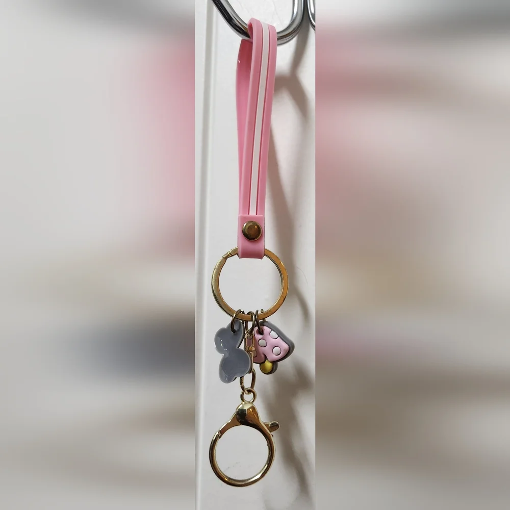 MY MELODY Bow & Mushroom Keychain